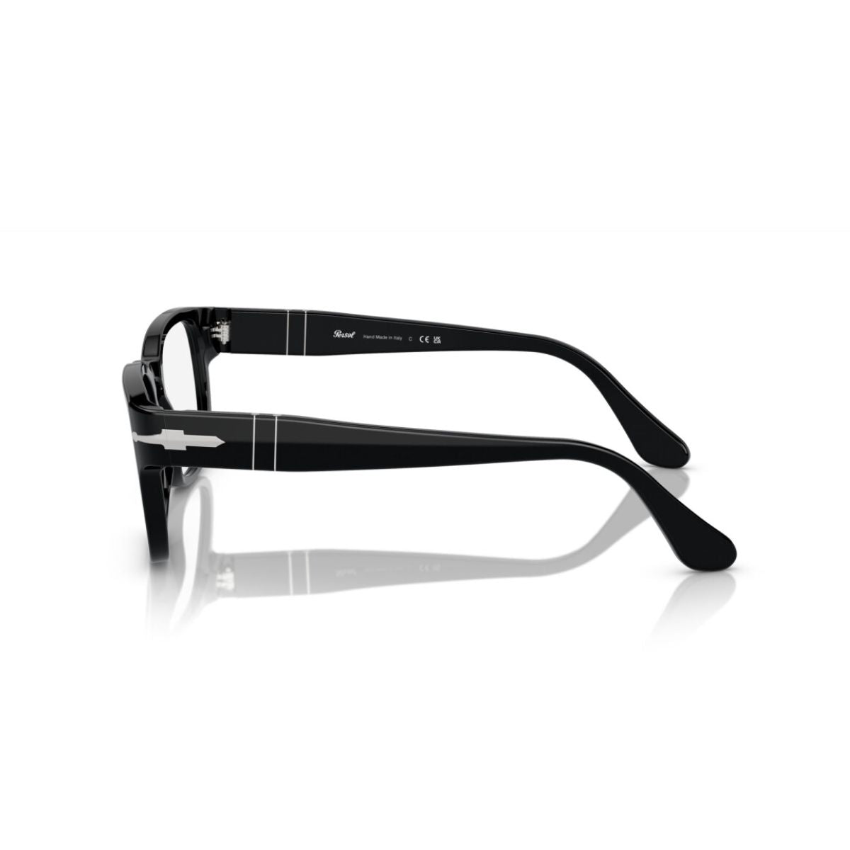 Persol PO3334-V 95 stylish black square eyeglasses, elegant and lightweight design for men & women – available online at Optorium.