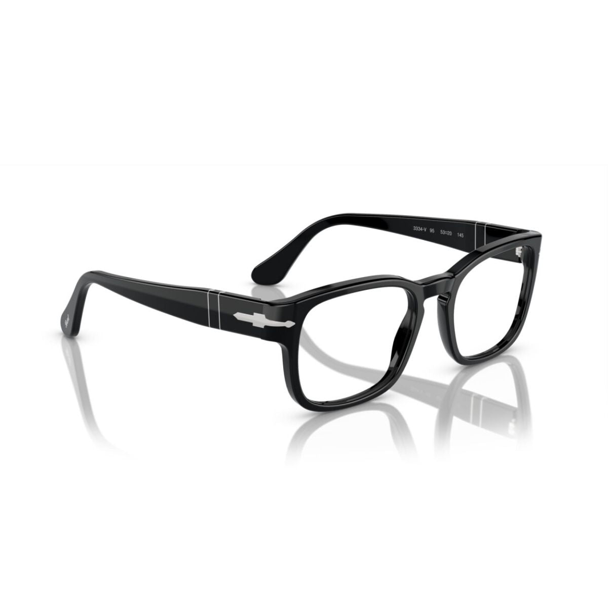 Persol PO3334-V 95 unisex black square eyewear, lightweight and fashionable optical frames for all-day wear – purchase online at Optorium