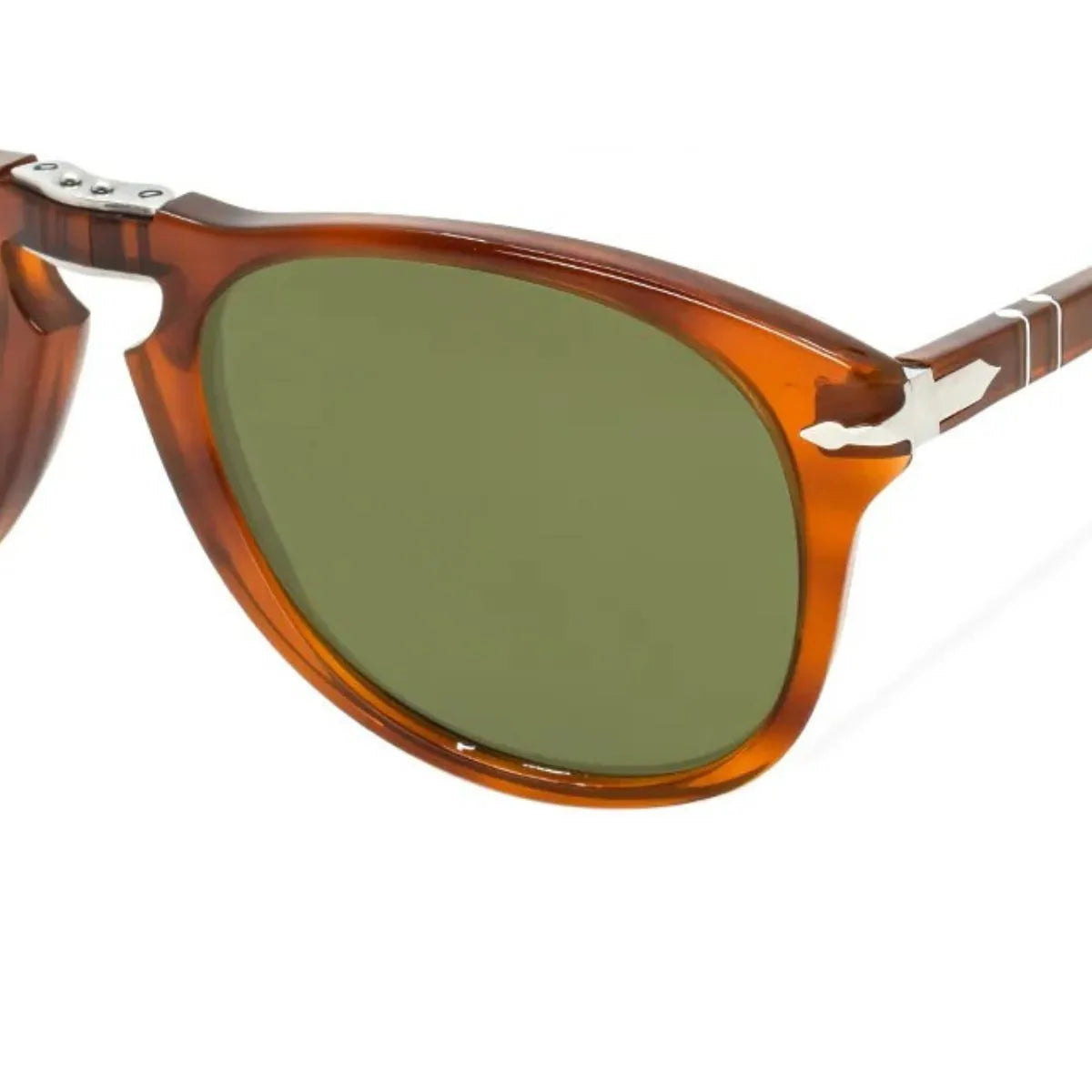 Persol 714 Havana polarized sunglasses green lenses