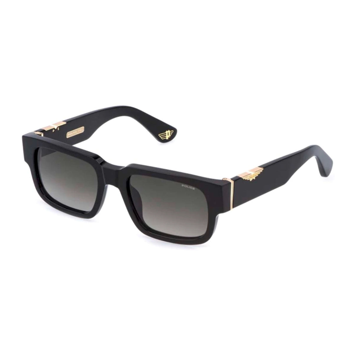 "Premium Police black sunglasses SPLP24K 0700  – designer eyewear for men and women with 100% UV protection and Italian craftsmanship - Optorium"