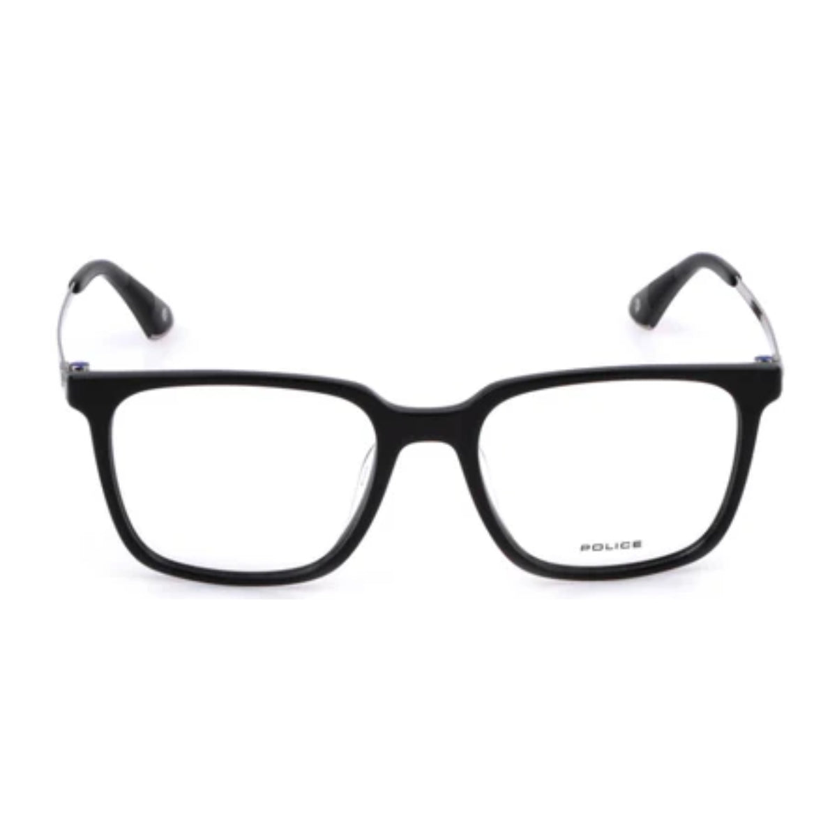 "Police square eyeglasses Tailwind Pro2 VPLP15K 0700 , black full-rim acetate frame for men’s designer eyewear collection – Optorium"