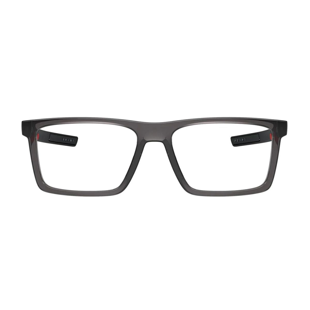 "Prada Linea Rossa VPS 02Q 01D-1O1 grey rectangle eyeglasses frame online at optorium."
