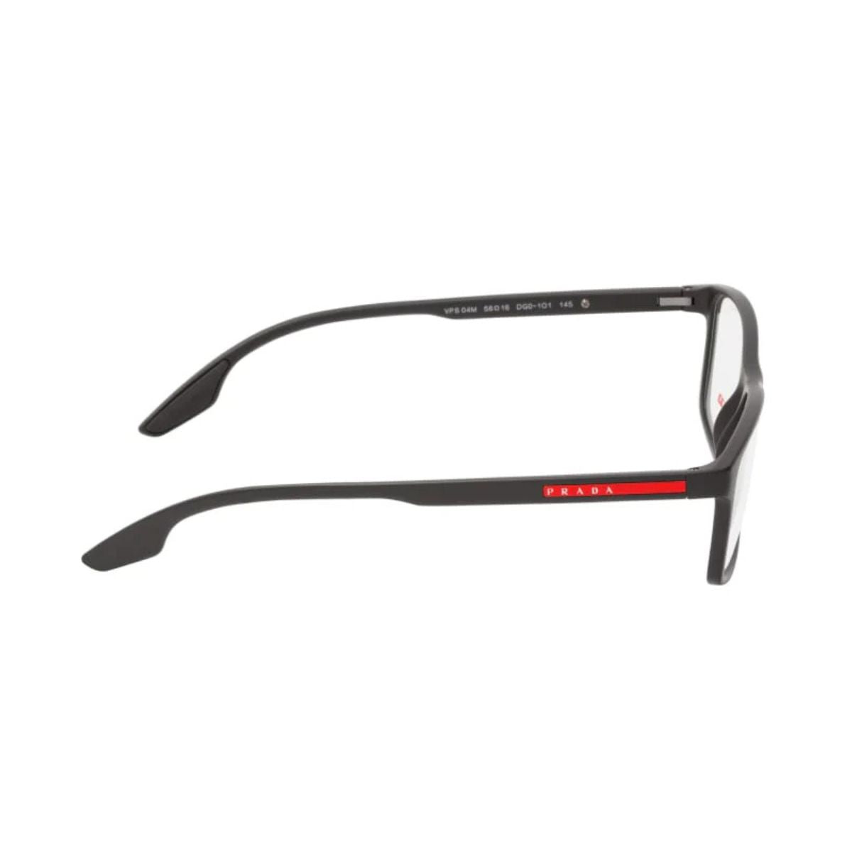 "Sleek Prada VPS 04M 1BO-101 black eyewear design online at Optorium."





