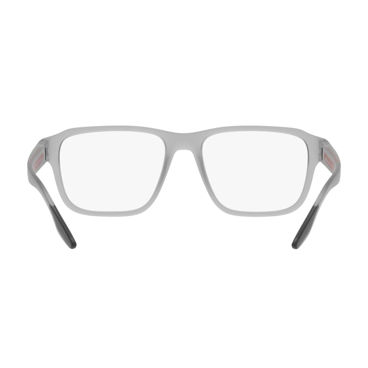 "Sleek Prada VPS 04N 14C-1O1 square grey eyewear frame online at Optorium."





