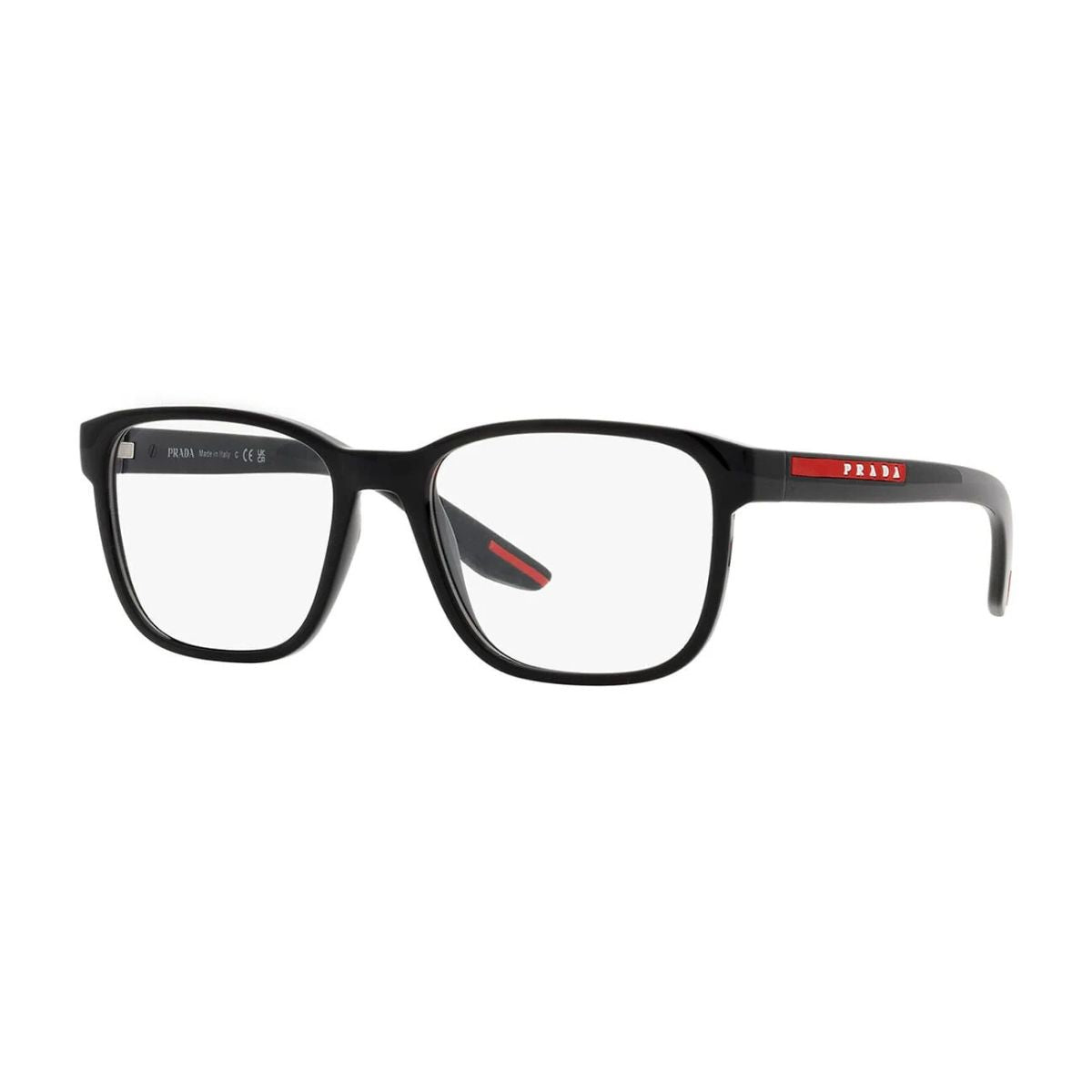 "Lightweight Prada VPS 06P 1AB-1O1 men's eyeglasses frame online at Optorium."
