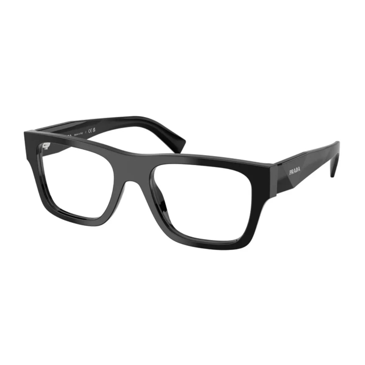 Luxury Prada Spectacles VPR C01 16K-1O1 black square acetate men’s eyeglasses – Optorium