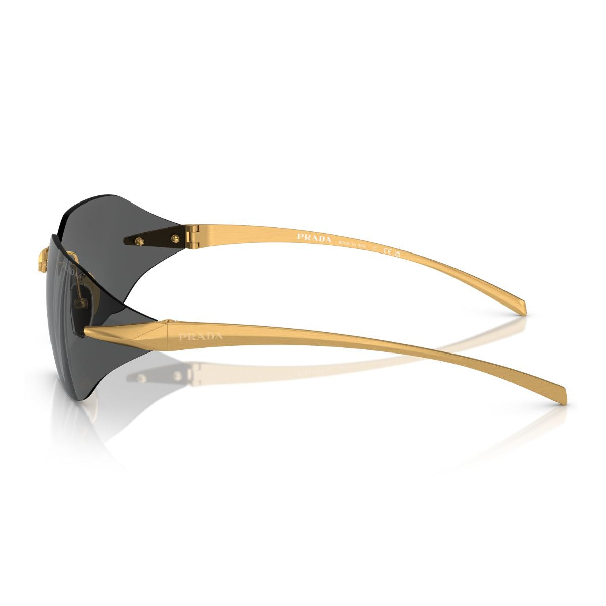 "Latest Prada Eyewear SPR A55S 15, Gold Sunglasses | Optorium"