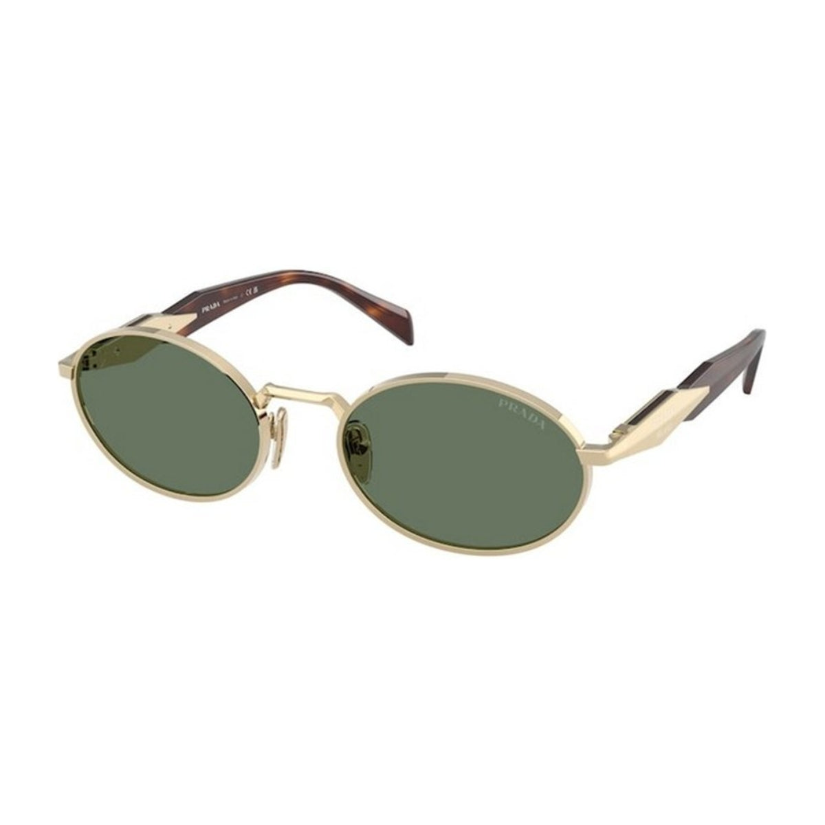 Stylish Prada Goggles SPR 65Z , UV-protective green lenses, gold frame, premium prada sunglasses for all-day wear – Optorium
