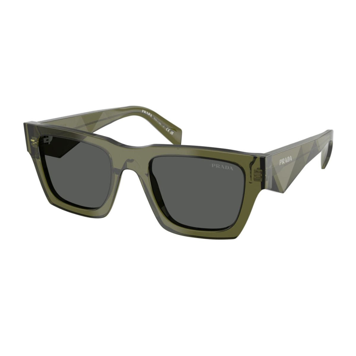 Stay sharp with Prada sunglasses for men SPR A06 25A-40L—featuring green polarized lenses and UV protection. Discover high-end Prada eyewear nearby at optorium.