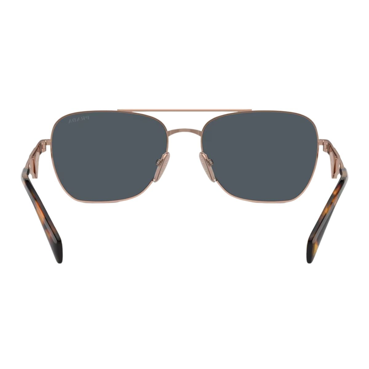 "Prada Aviator Sunglasses in Rose Gold Metal with Dark Grey Non-Polarized Lenses optorium"