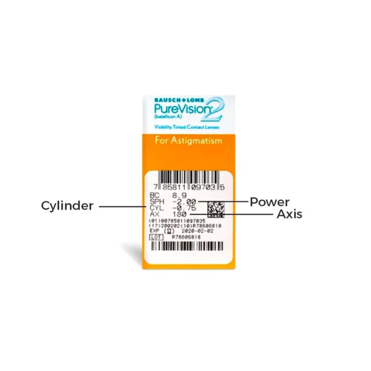 Bausch & Lomb Pure Vision 2 Monthly Disposable Lenses for Astigmatism