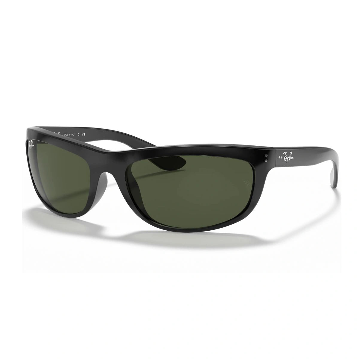 balorama sunglasses green lens wrap design black frame