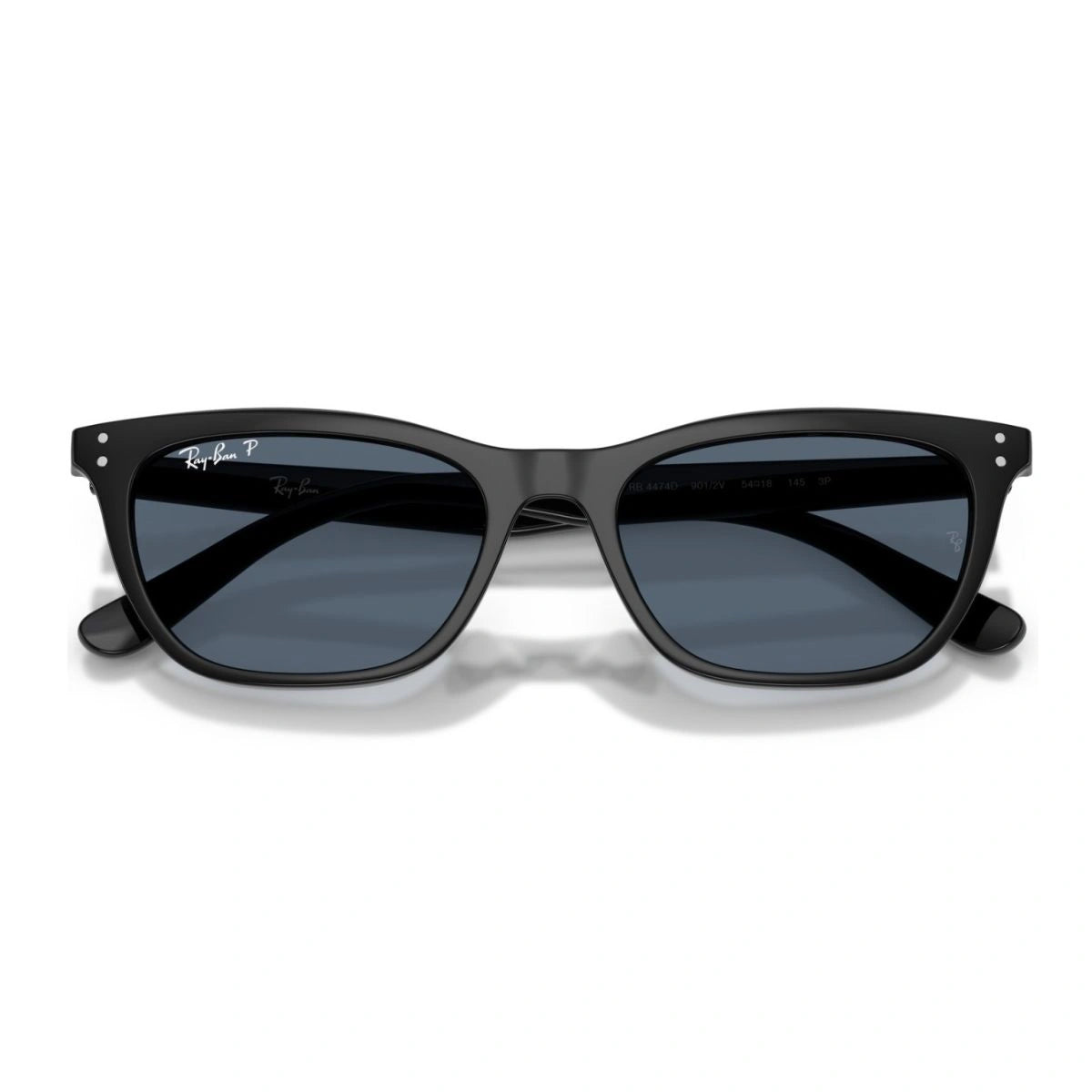 Ray-Ban eyewear RB4474D blue lens black frame look