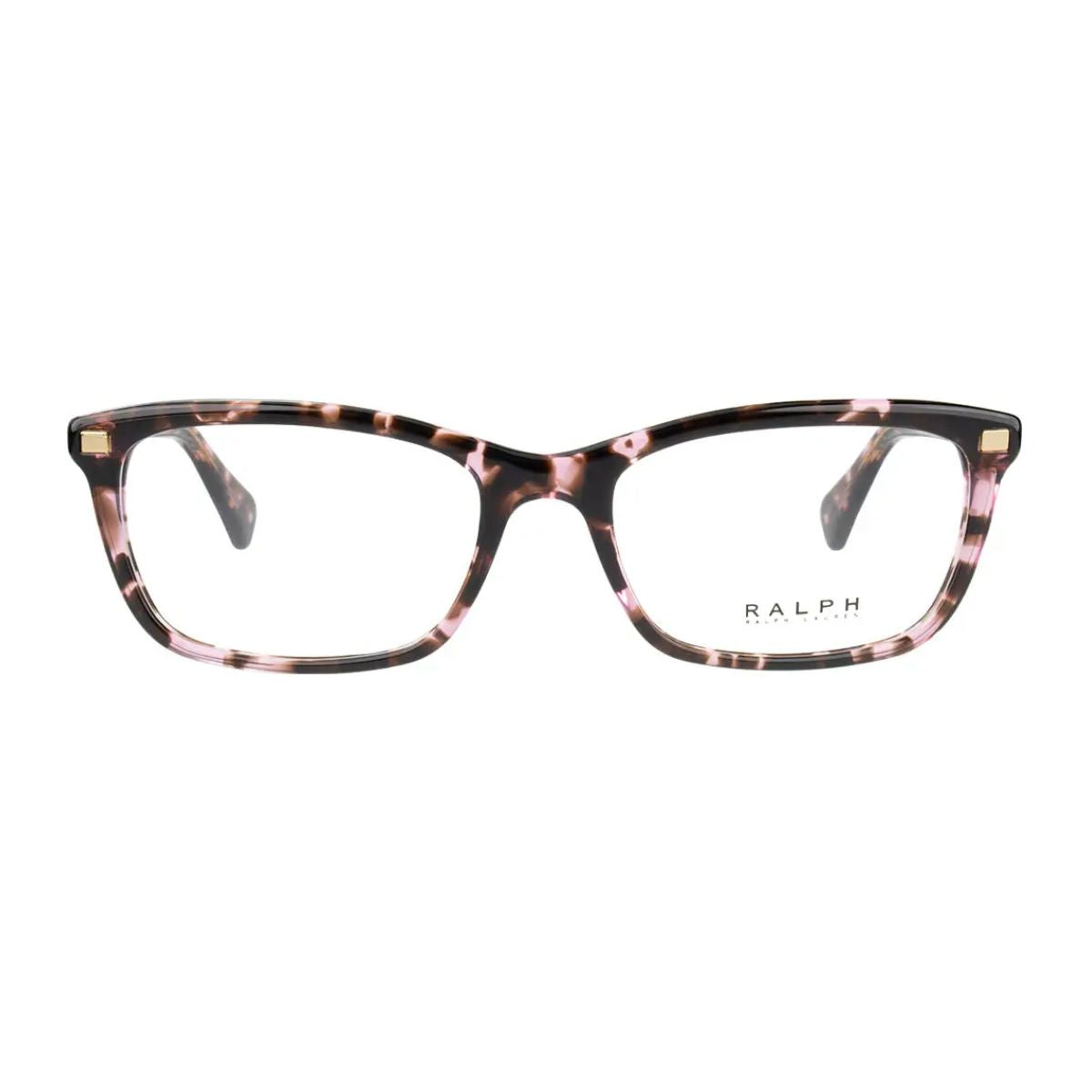 Ralph Lauren Frame RA7089 1693 Pink Tortise cat-eye optical frames for women, combining elegance and comfort. Perfect for prescription lenses. Shop online at Optorium.