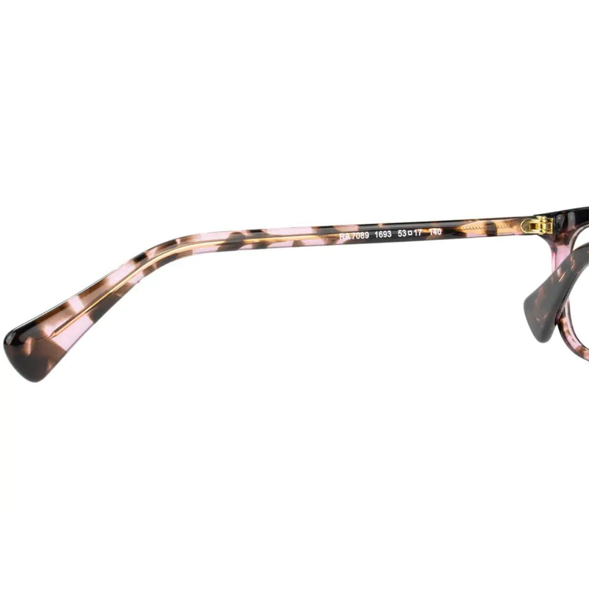 Experience luxury with Ralph Lauren RA7089 1693 PInk Tortise cat-eye frames for women, designed for fashion and function. Shop the best optical frames online at Optorium.