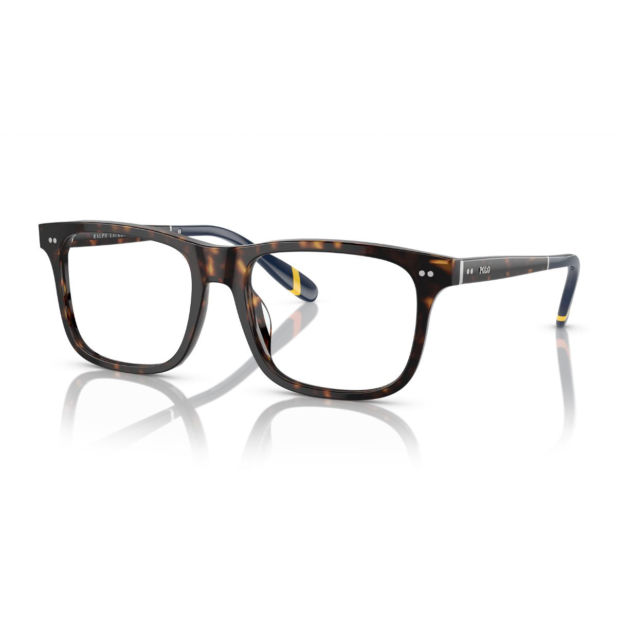 Elevate your look with Ralph Lauren Polo men's optical frames in Havana. Classic square shape with a sleek full-rim design. Available now online at Optorium.