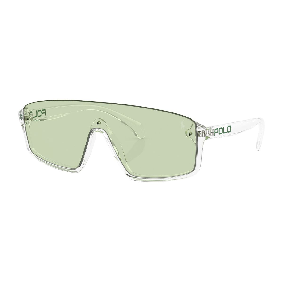 Elegant Ralph Lauren Polo crystal Sunglasses with a shiny finish, versatile unisex eyewear ideal for everyday sophistication at Optorium.