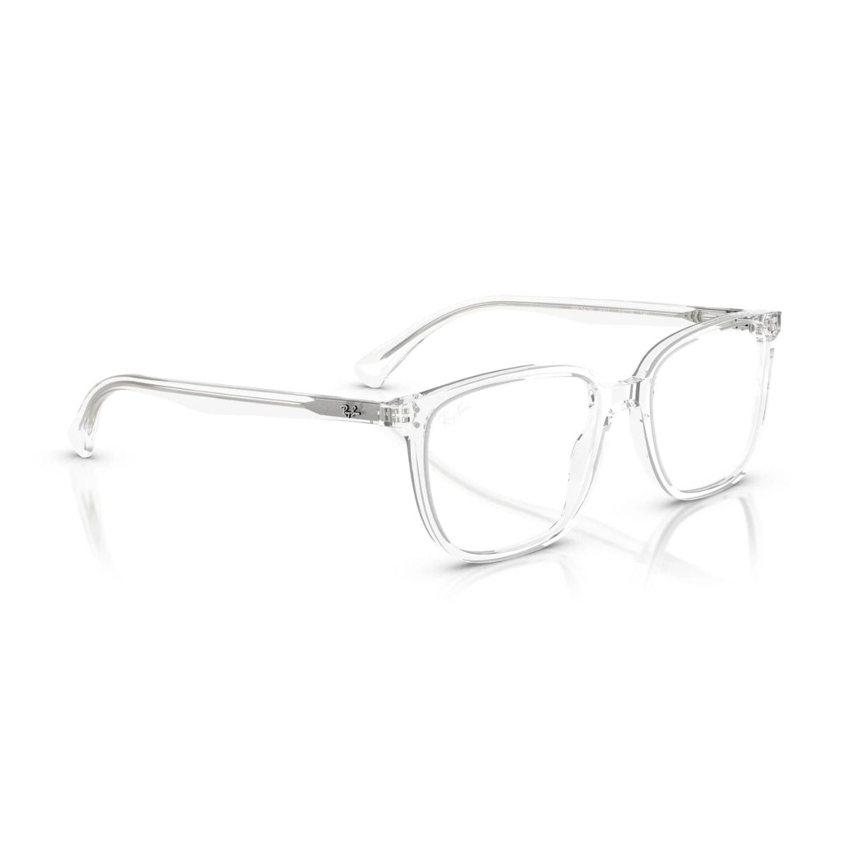 "Shop Ray-Ban RB 5438I 2001 transparent square prescription frame online at Optorium."
