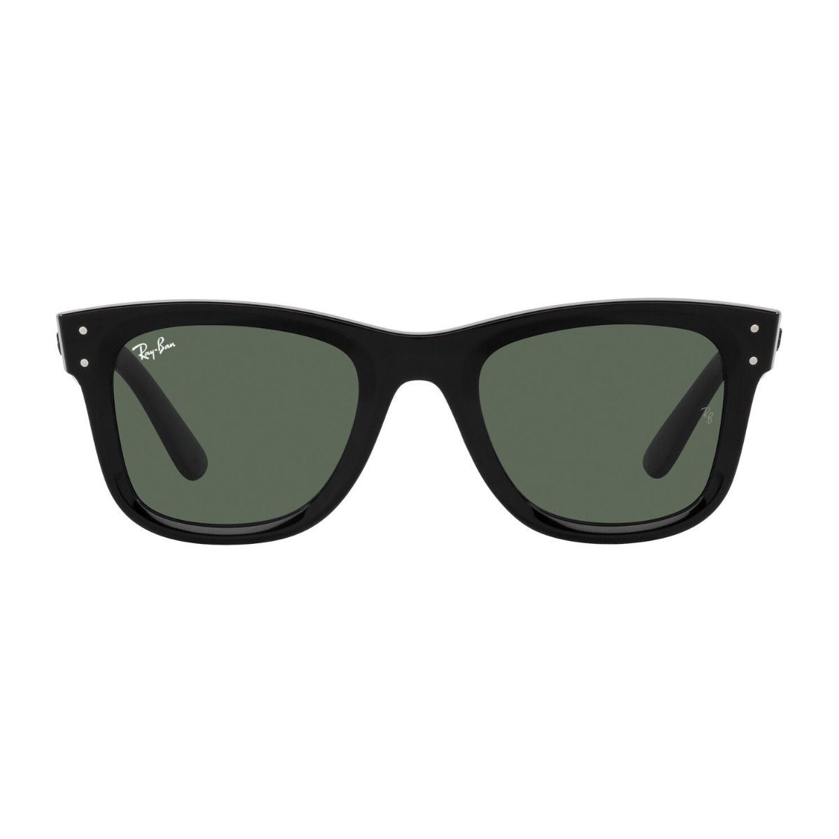 "Ray-Ban R0502S 6677/VR unisex aviator sunglasses with green UV lenses online at Optorium."
