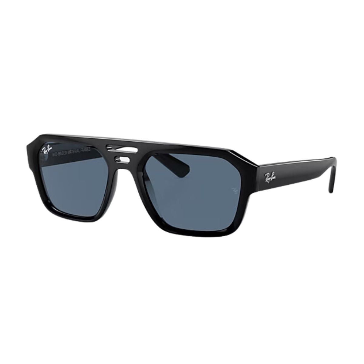 "Stylish RayBan square sunglasses with blue UV lenses and lightweight frame online at Optorium."
