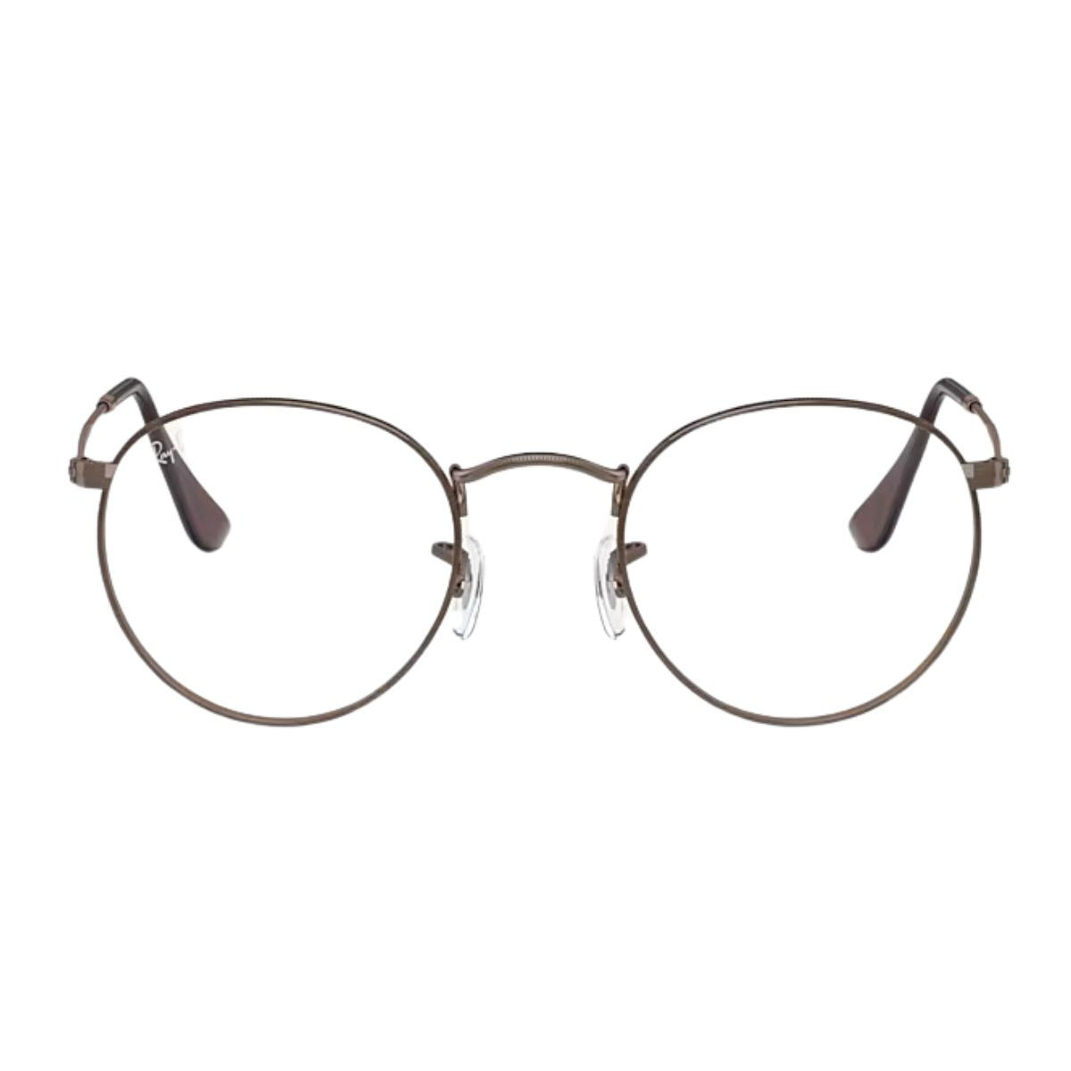 "Ray-Ban RB3447V 3120 unisex square optical frame in lightweight metal, online at Optorium."