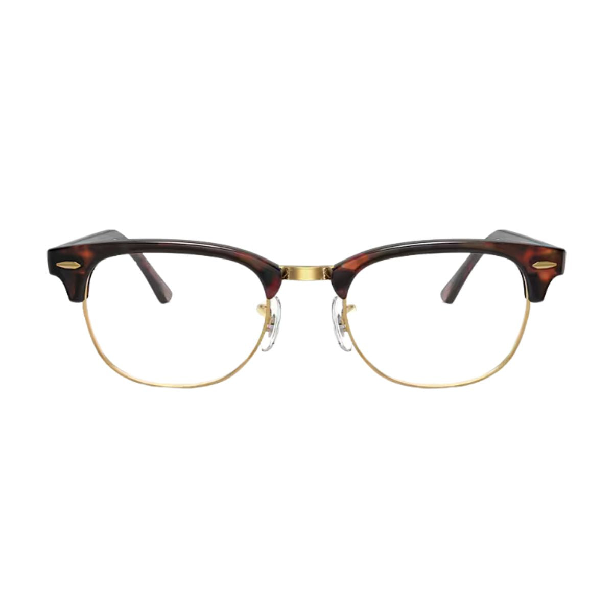 "Ray-Ban RB5154 8058 oval frame featuring a polished tortoise finish, online at Optorium."