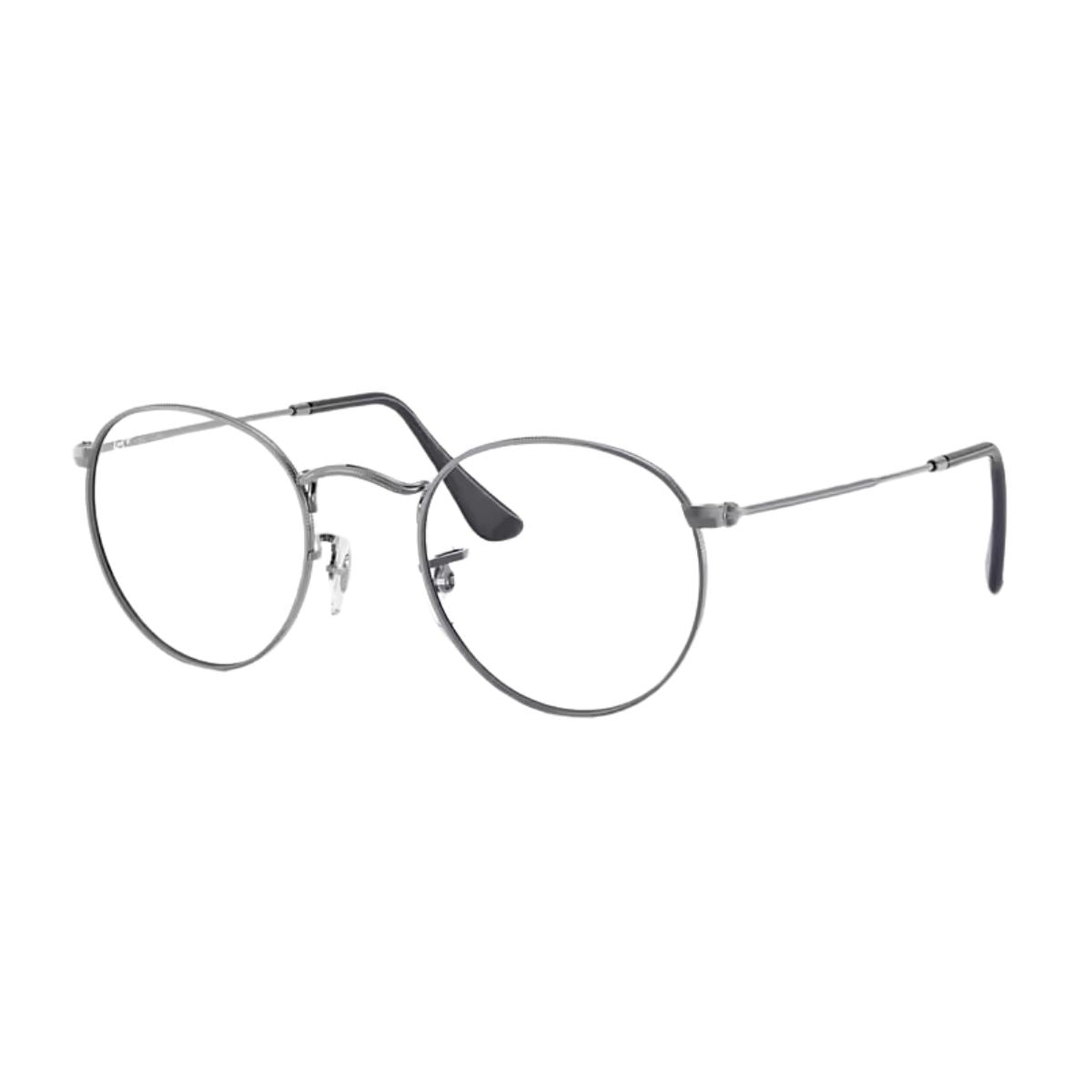 "Timeless Ray-Ban RB3447V 2502 round frame glasses, stylish and durable, online at Optorium"