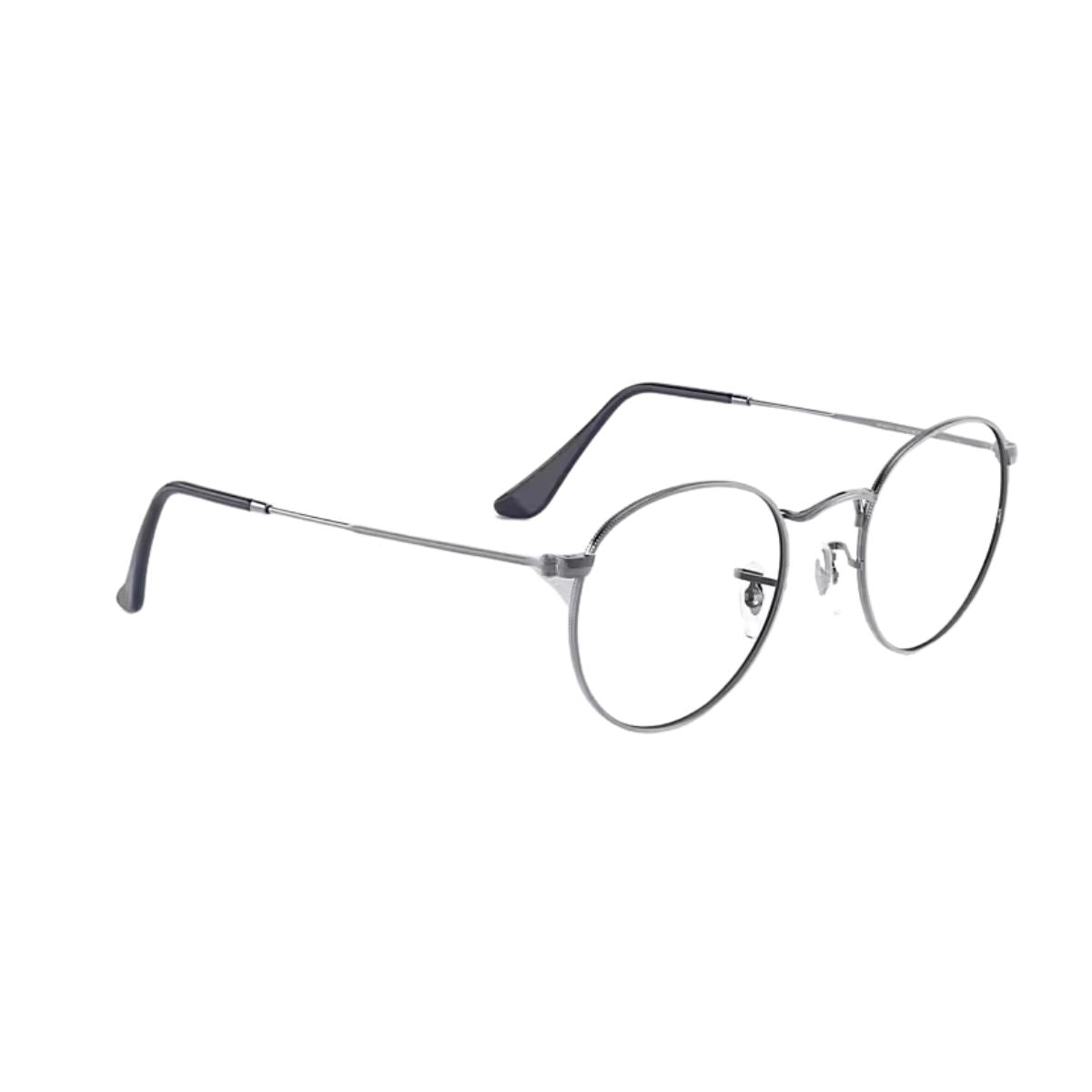 "Ray-Ban RB3447V 2502 unisex round metal frame, modern and classic, online at Optorium"