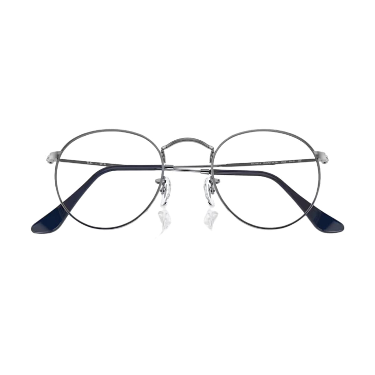 "Ray-Ban RB3447V 2502 stylish unisex round glasses, available now online at Optorium"