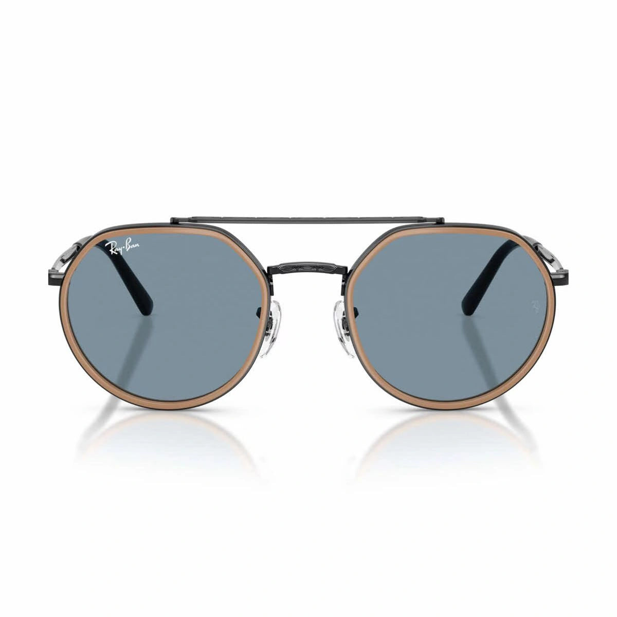 Ray-Ban RB3647-N unisex sunglasses green lens metal frame