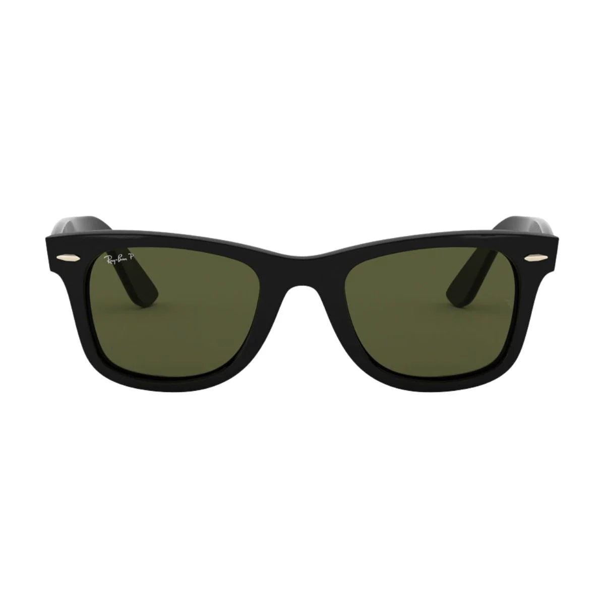 Ray-Ban RB4340 wayfarer sunglasses green polarized lens black
