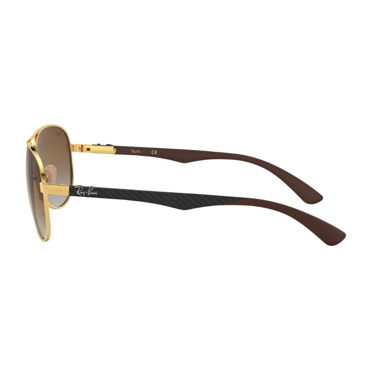 "Gold Pilot Ray-Ban RB 8313 with brown gradient lenses for men | Available at Optorium"