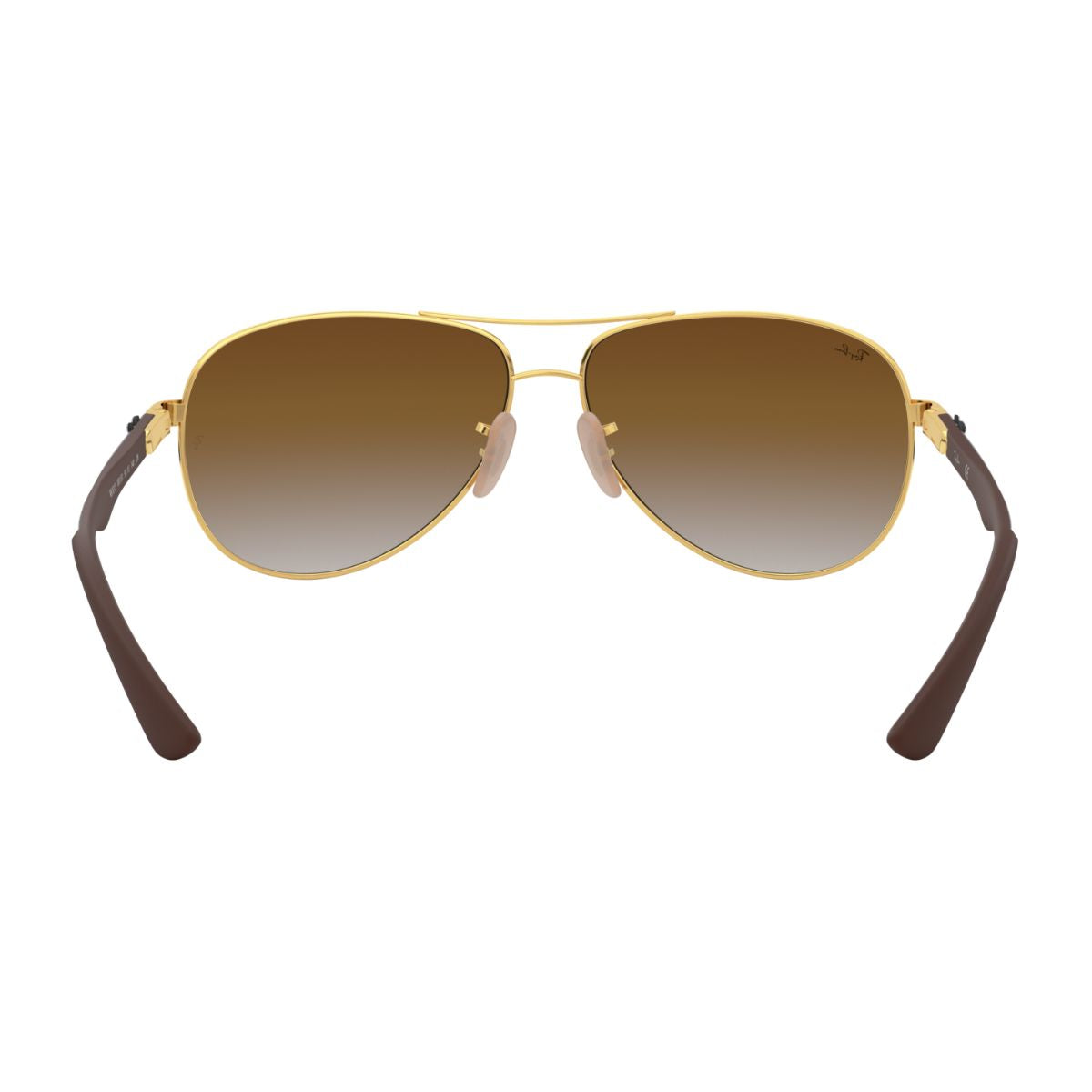 "Ray-Ban RB 8313 Pilot glasses, gold frame, brown gradient lenses | Available At Optorium"