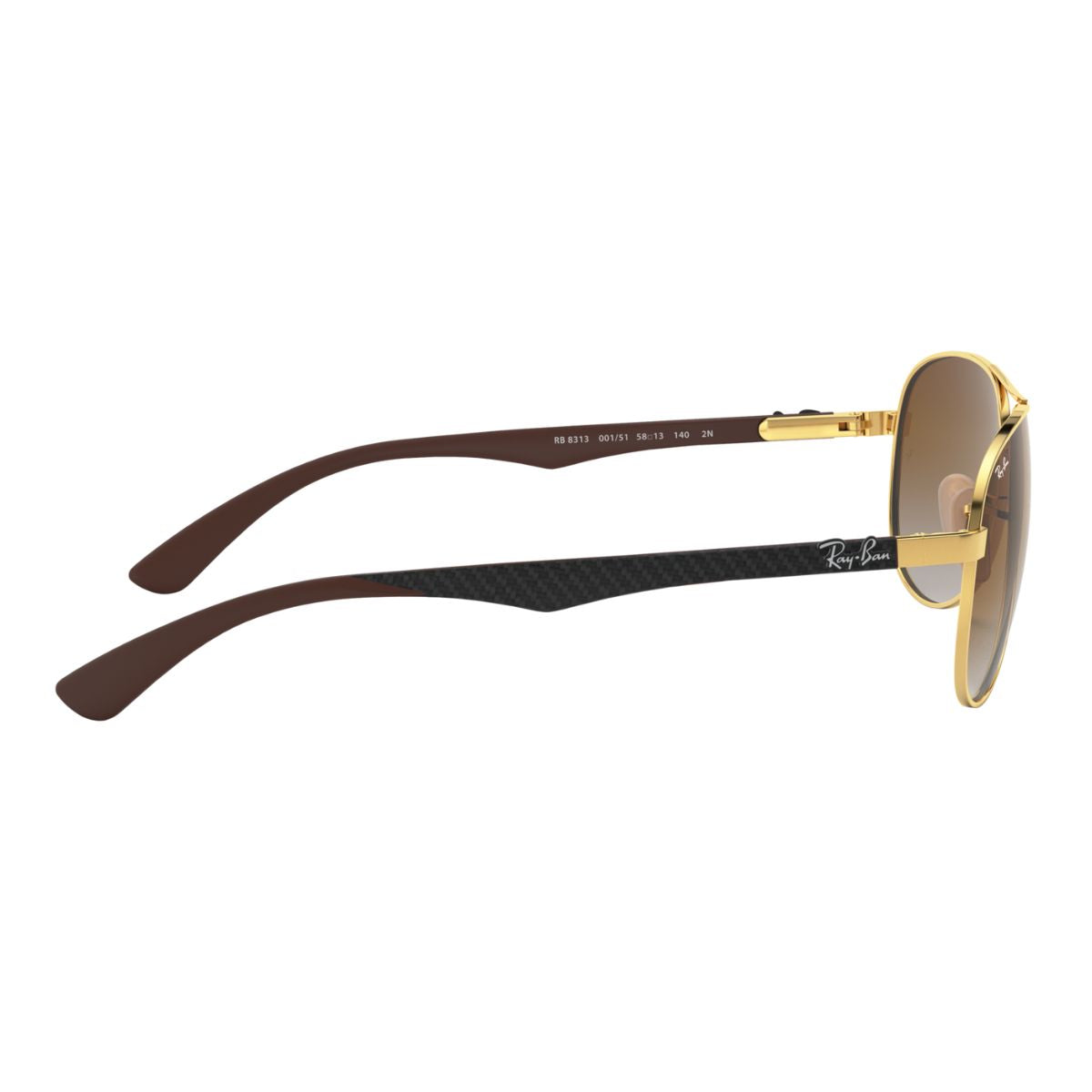 "Stylish gold Ray-Ban RB 8313 Pilot sunglasses with UV protection | Available At Optorium"