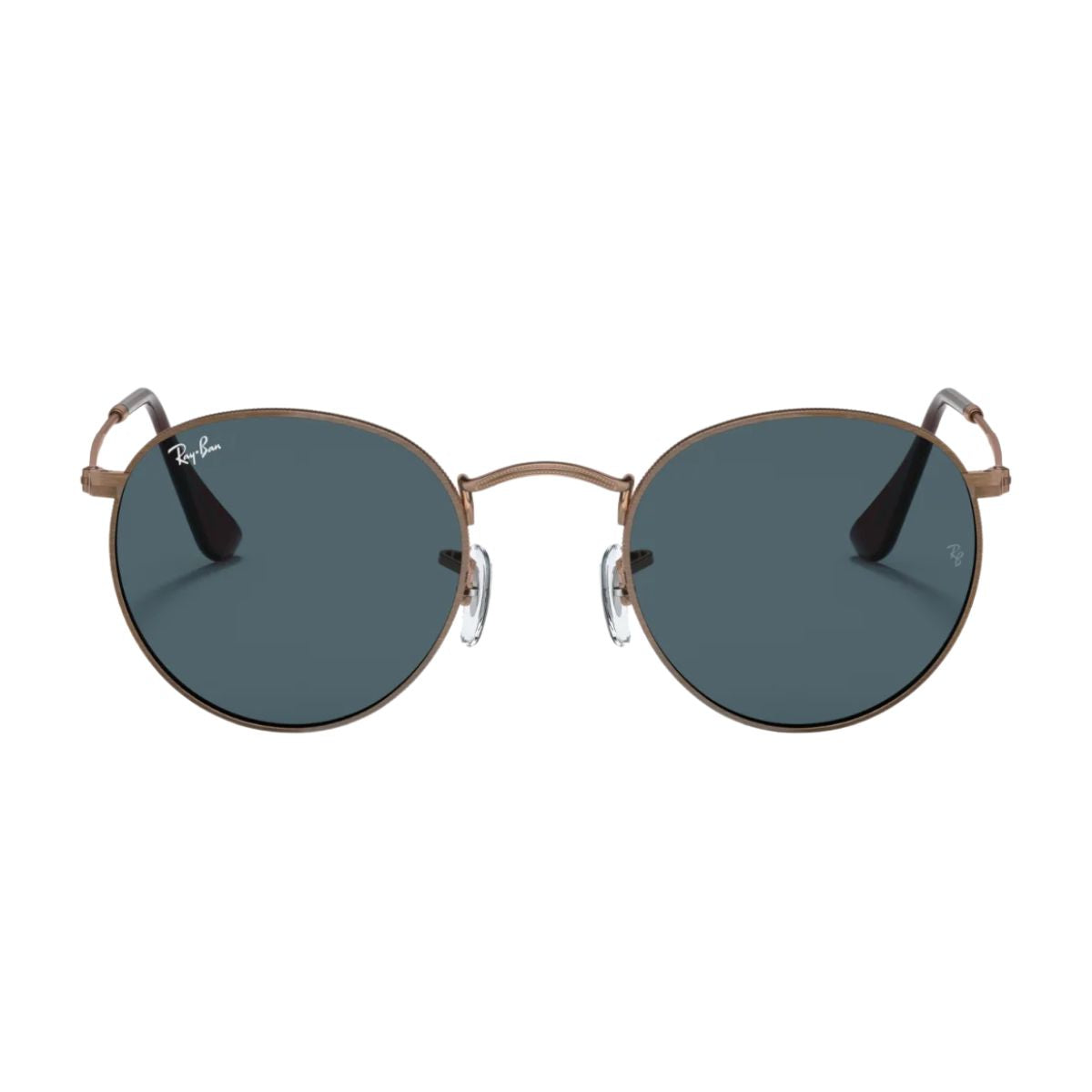 Ray-Ban RB 3447 9230/R5 sunglasses for men, bronze frame with light grey lenses. Available online at Optorium.
