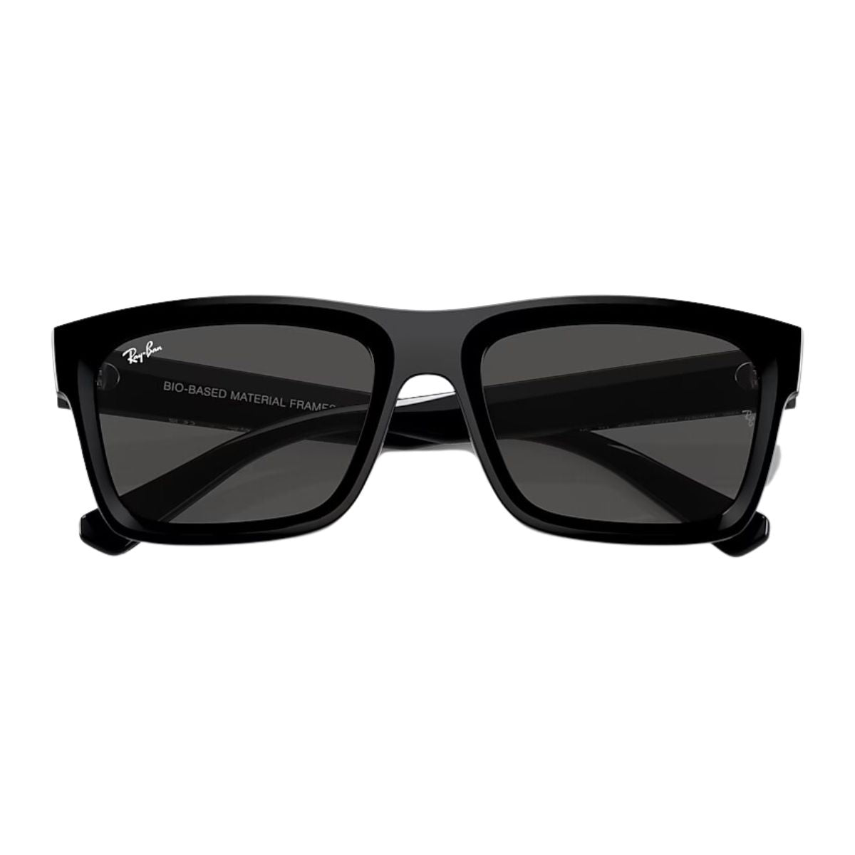 "Ray-Ban RB 4396 6677/87 men's rectangle sunglasses in polished black with dark grey lenses | Available At Optorium"