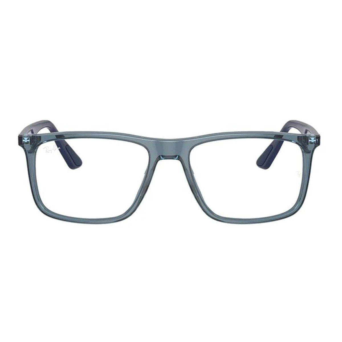 "Ray-Ban RB5389I 8371 Blue Rectangle Eyeglasses Frame for Men & Women at Optorium. Shop Now."