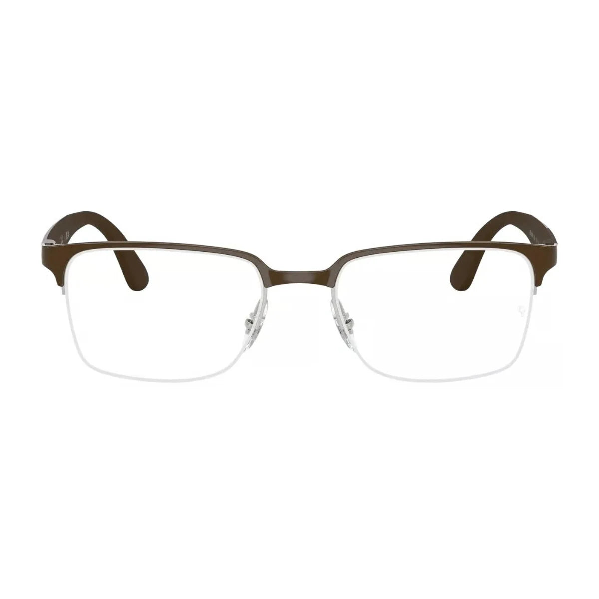 Ray-Ban RB 6540I 3195 brown rectangle optical glasses for men and women acetate frame – Shop now at Optorium