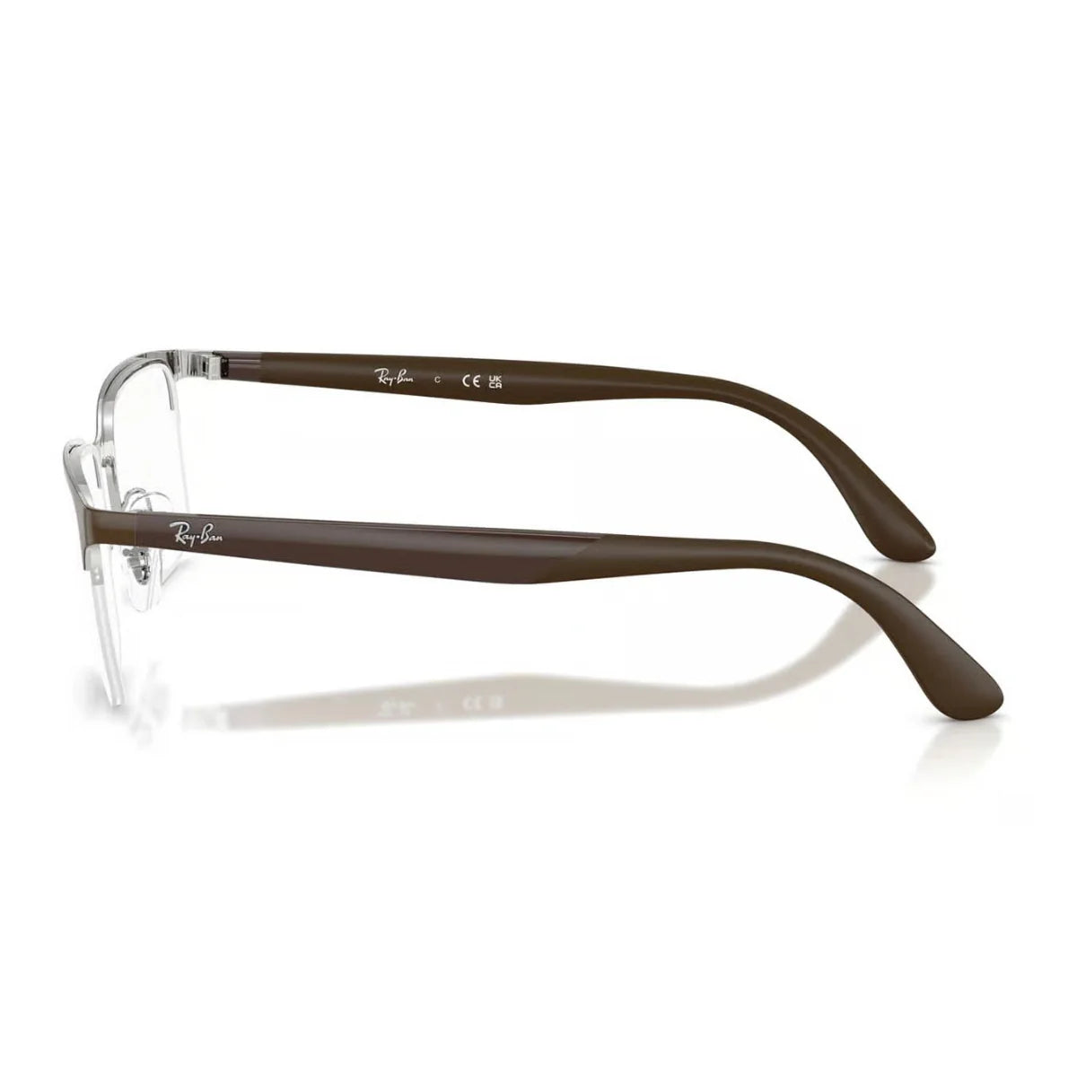 Ray-Ban RB 6540I 3195 brown full rim rectangle optical glasses for men and women – Shop now at Optorium