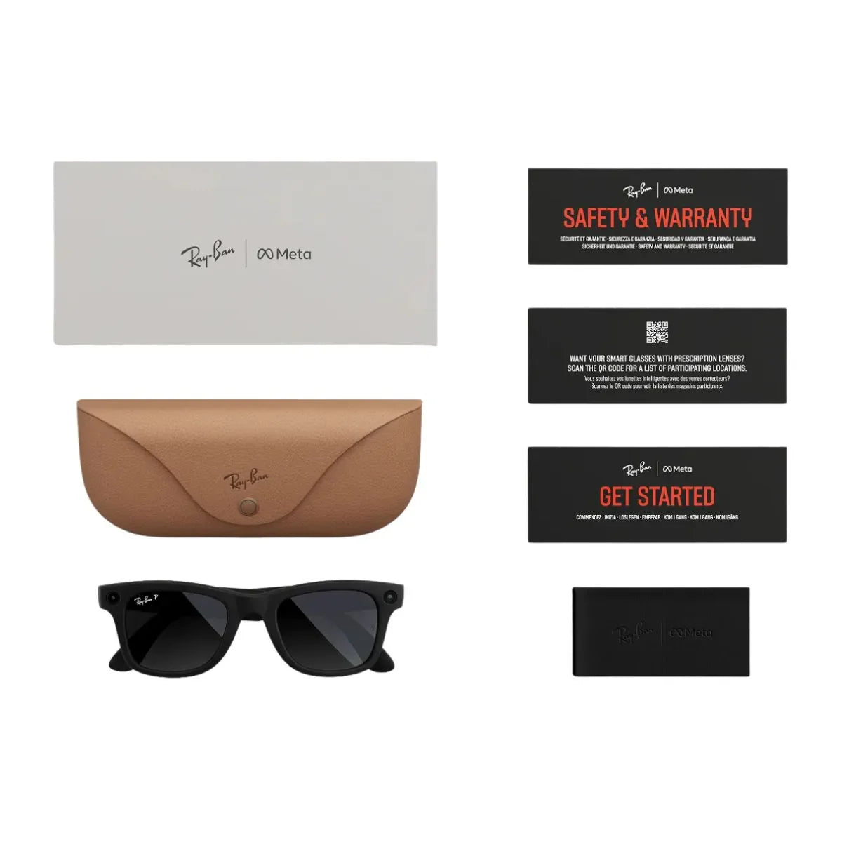 Meta Rayban RW4012 smart glasses in classic wayfarer matte black look optorium.