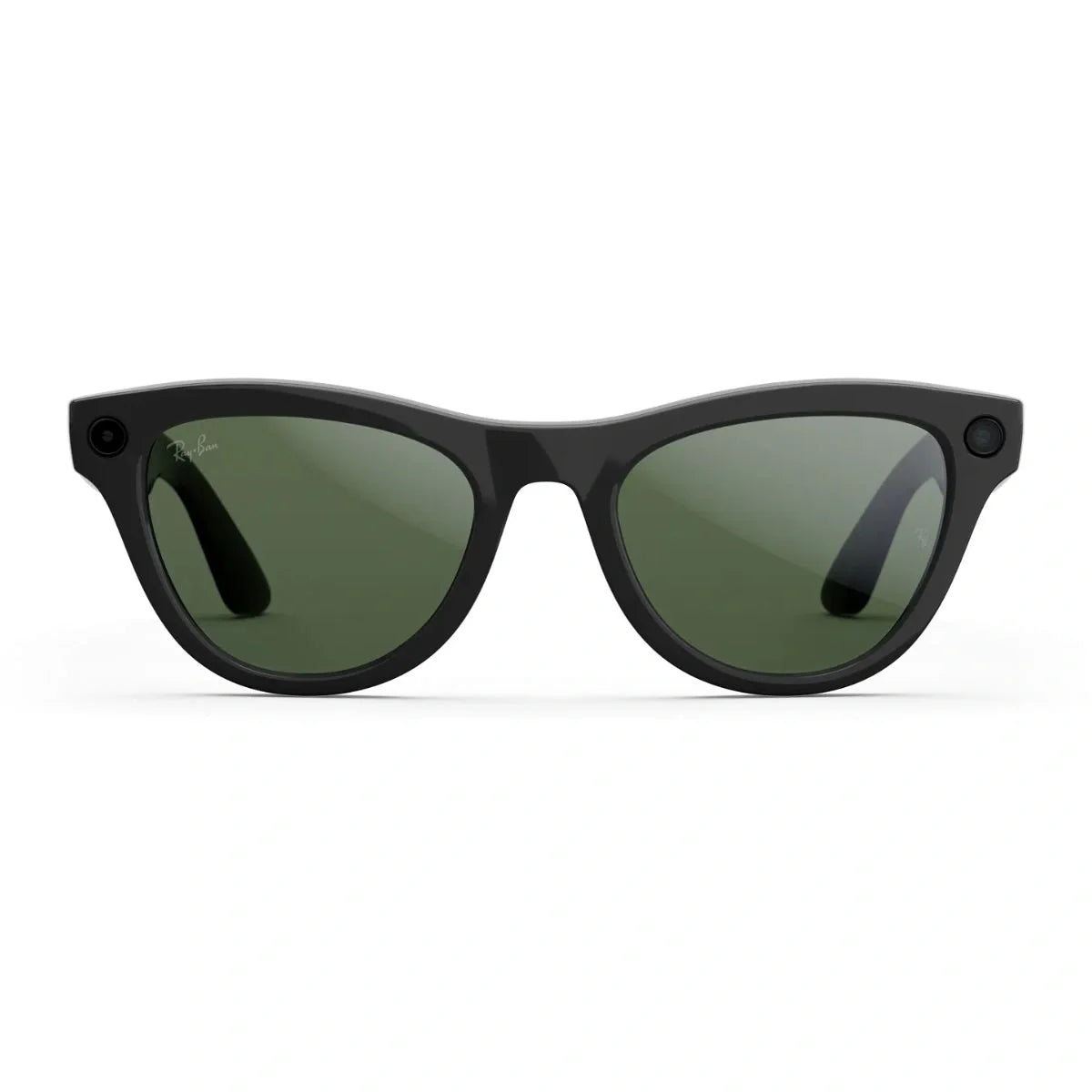 Meta Ray-Ban Smart Glasses Gen 2 in shiny black color with Meta AI, Ray-Ban AI glasses RW 4014 Skyler smart AI by optorium.