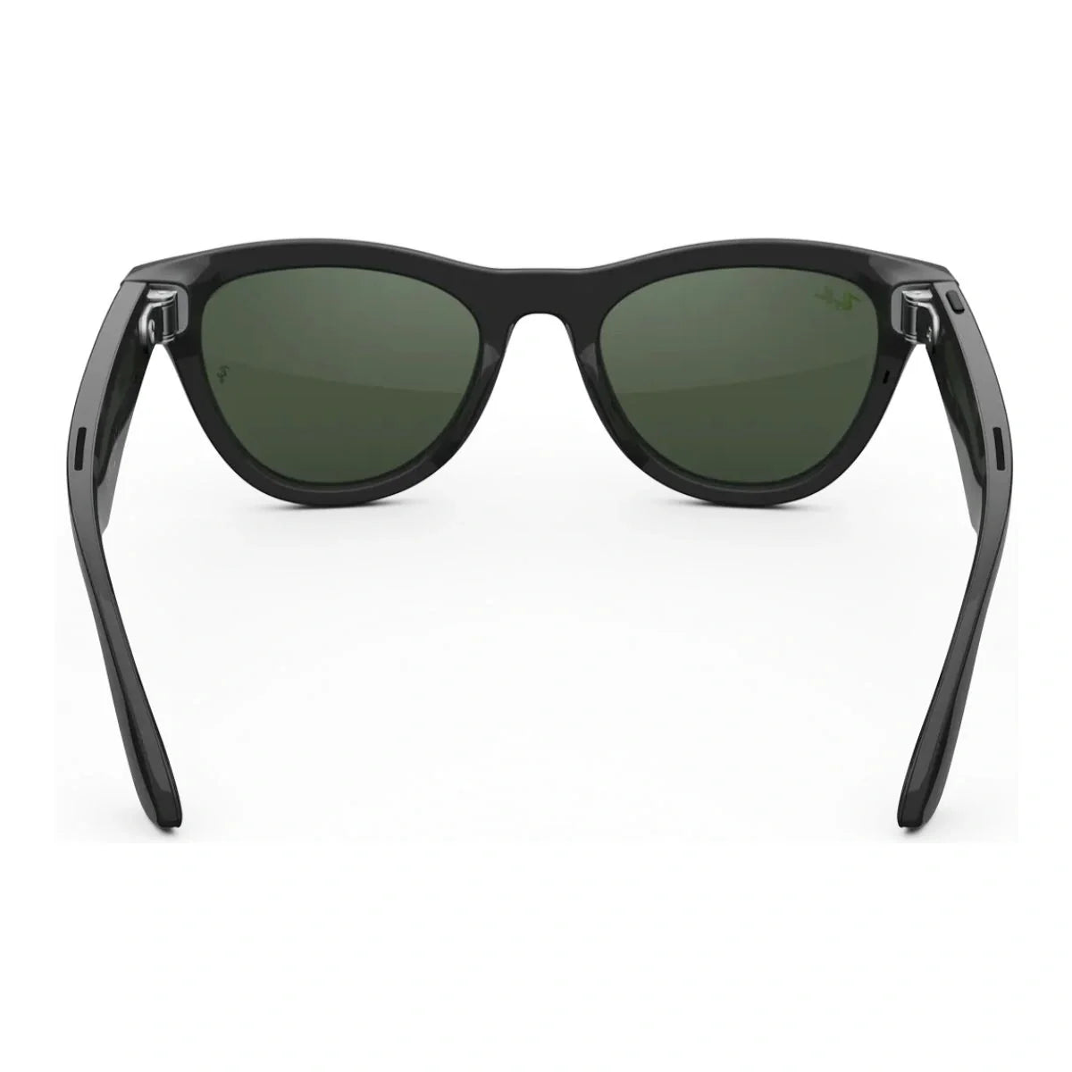 Ray-Ban Meta Glasses Gen 2 shiny black smart AI glasses with Meta AI, Transition Graph Green lenses, RW 4014 601/1M available at optorium.