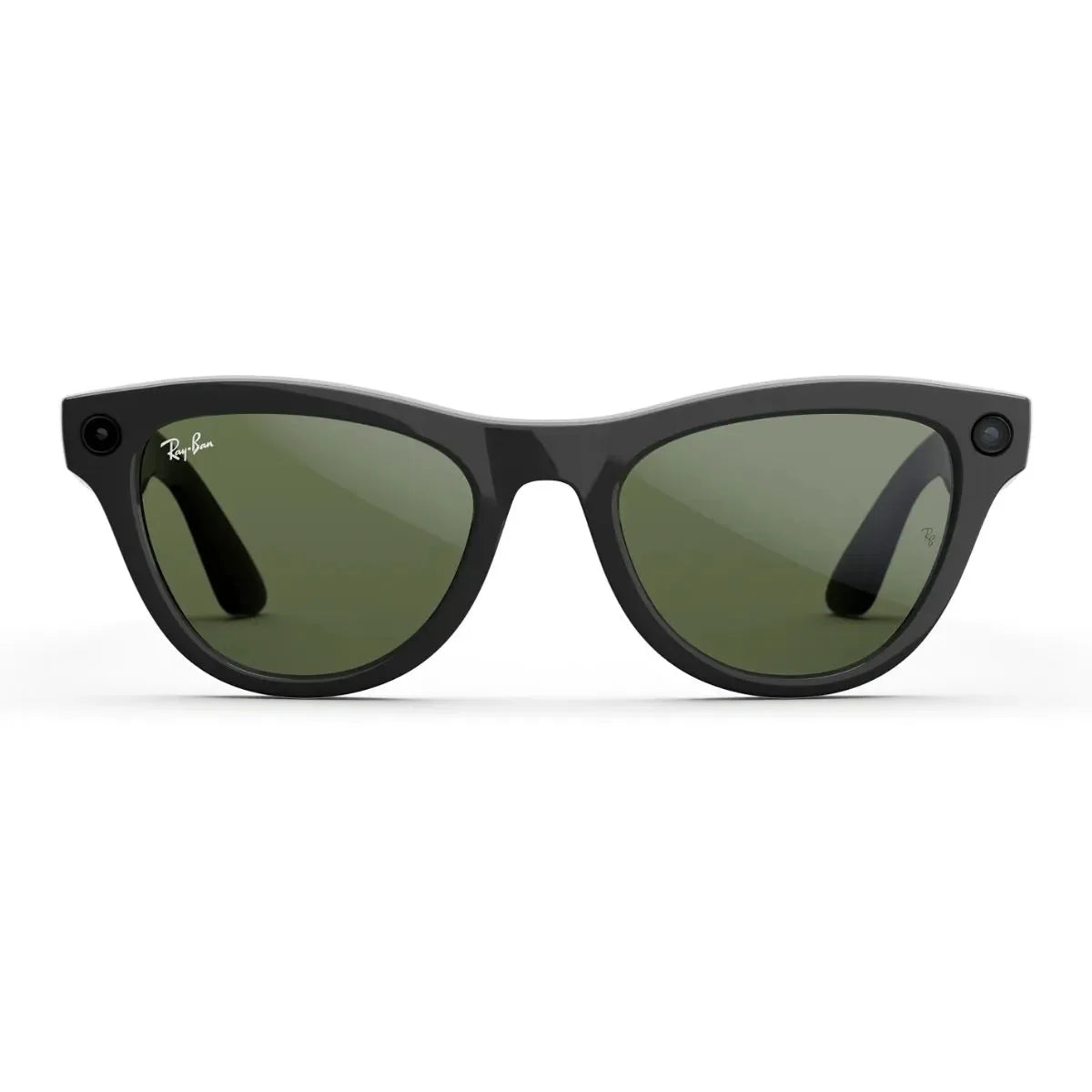 Meta Ray-Ban Smart Glasses RW 4014 601/71 in shiny black color with G15 green lenses. Experience AI-powered Ray-Ban Meta Gen 2 glasses online at optorium.