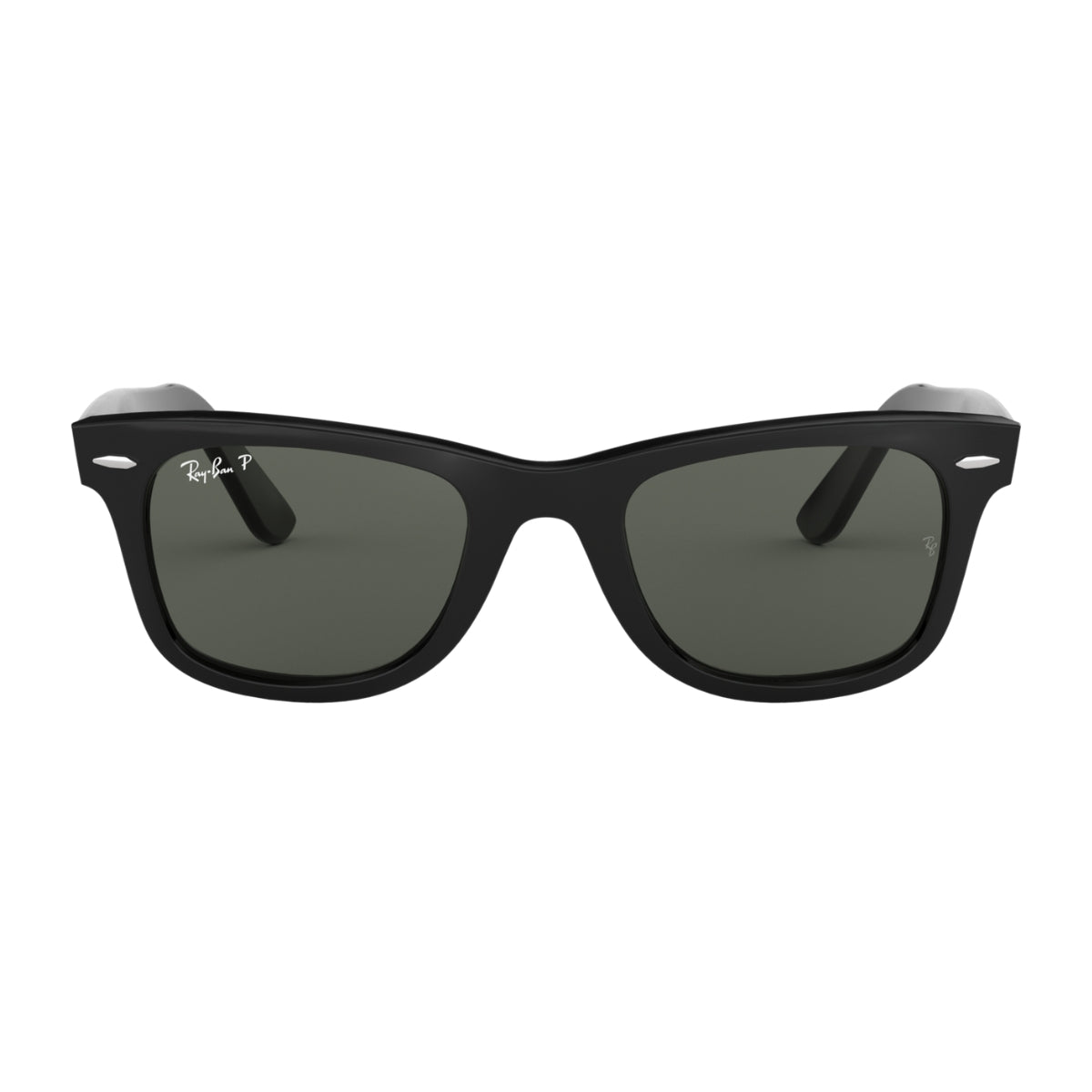 Classic black Wayfarer sunglasses with polarized lenses for men and women. Perfect for stylish everyday wear. Available online at Optorium.