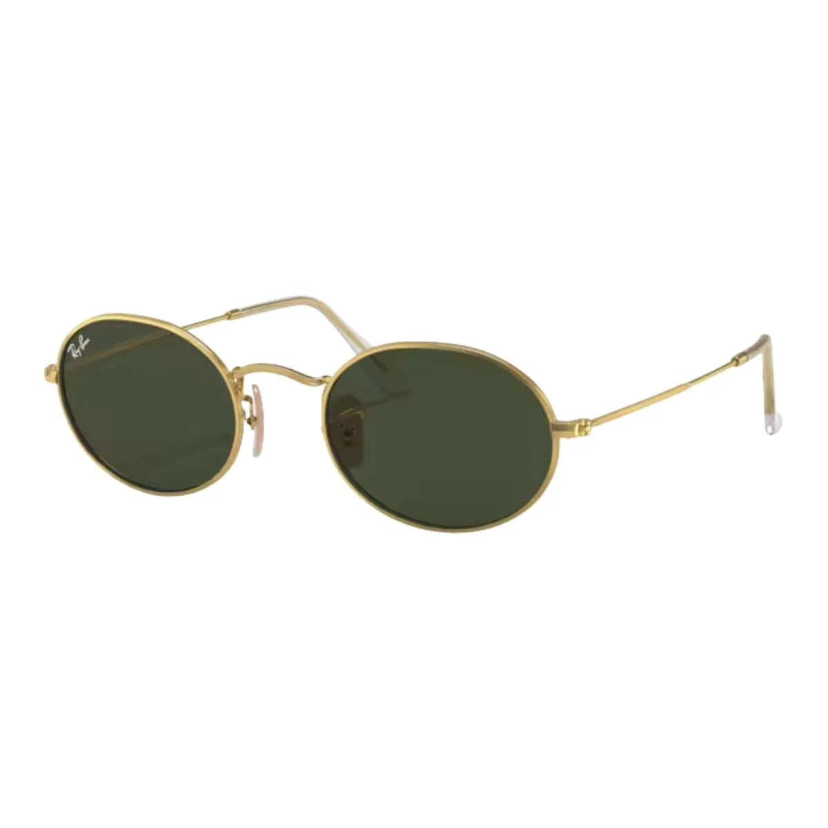 Trending Rayban Sunglass RB 3547 001/31 with gold color oval shape, premium Rayban UV protection sunglasses for men & women, must-have Rayban brand sunglasses online Optorium.