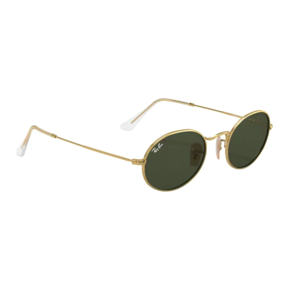 Rayban brand sunglasses RB 3547 001/31 in gold color with UV protection, stylish oval Rayban sunglasses for men & women, perfect Rayban shades collection available at Optorium.