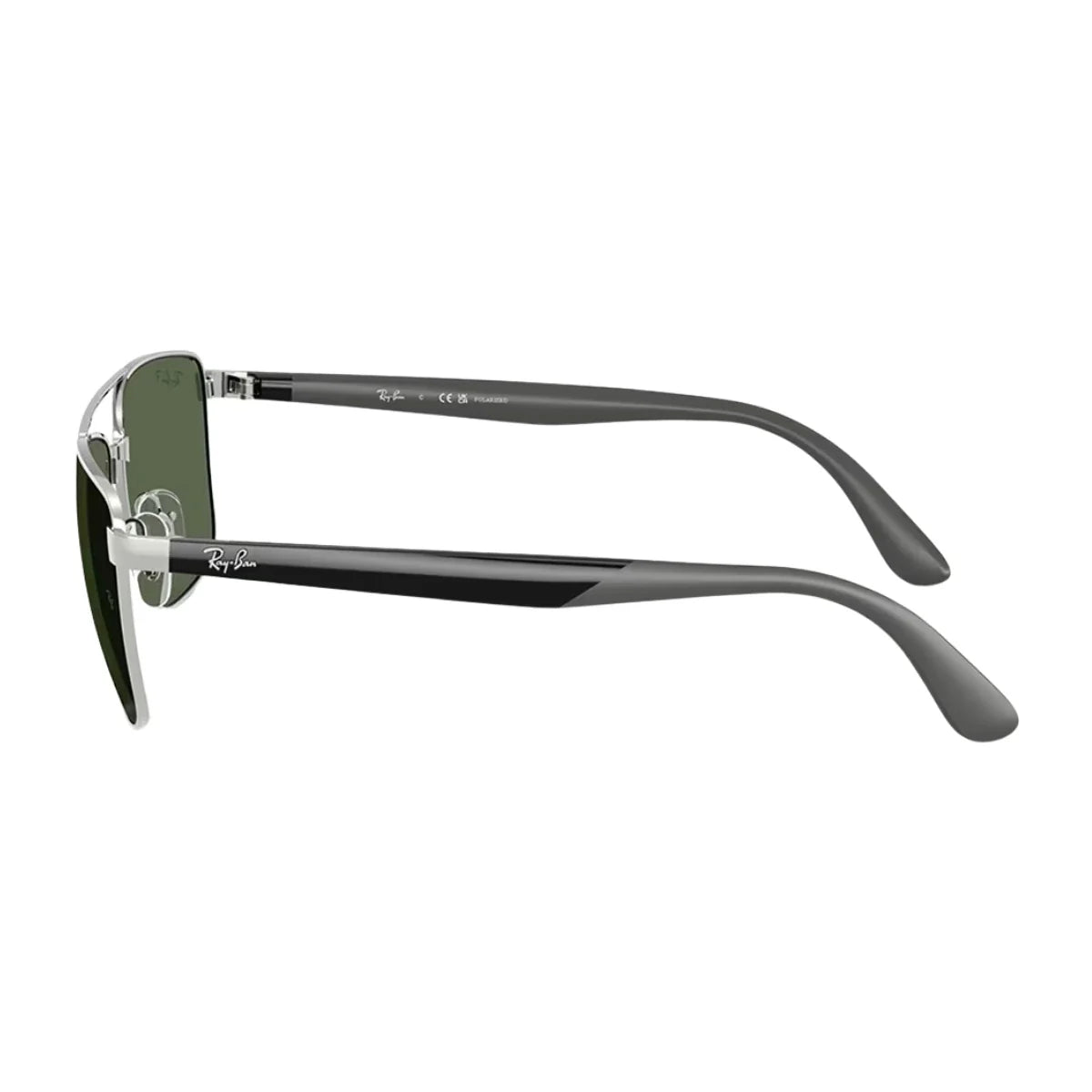 Rayban polarized rectangle shades RB 3760I 003/9A  silver full frame design