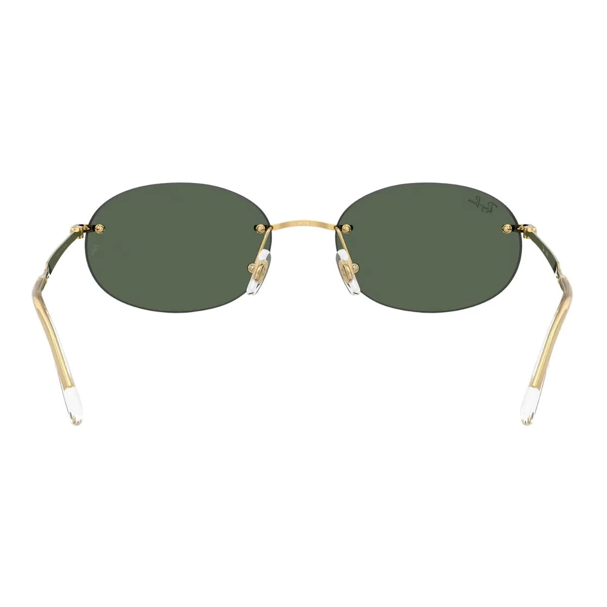 Rayban Sunglass RB 3767 001/71 rimless frame, modern oval shape raybans sunglasses men & women. Top-rated UV protection ray ban brand sunglasses collection optorium.