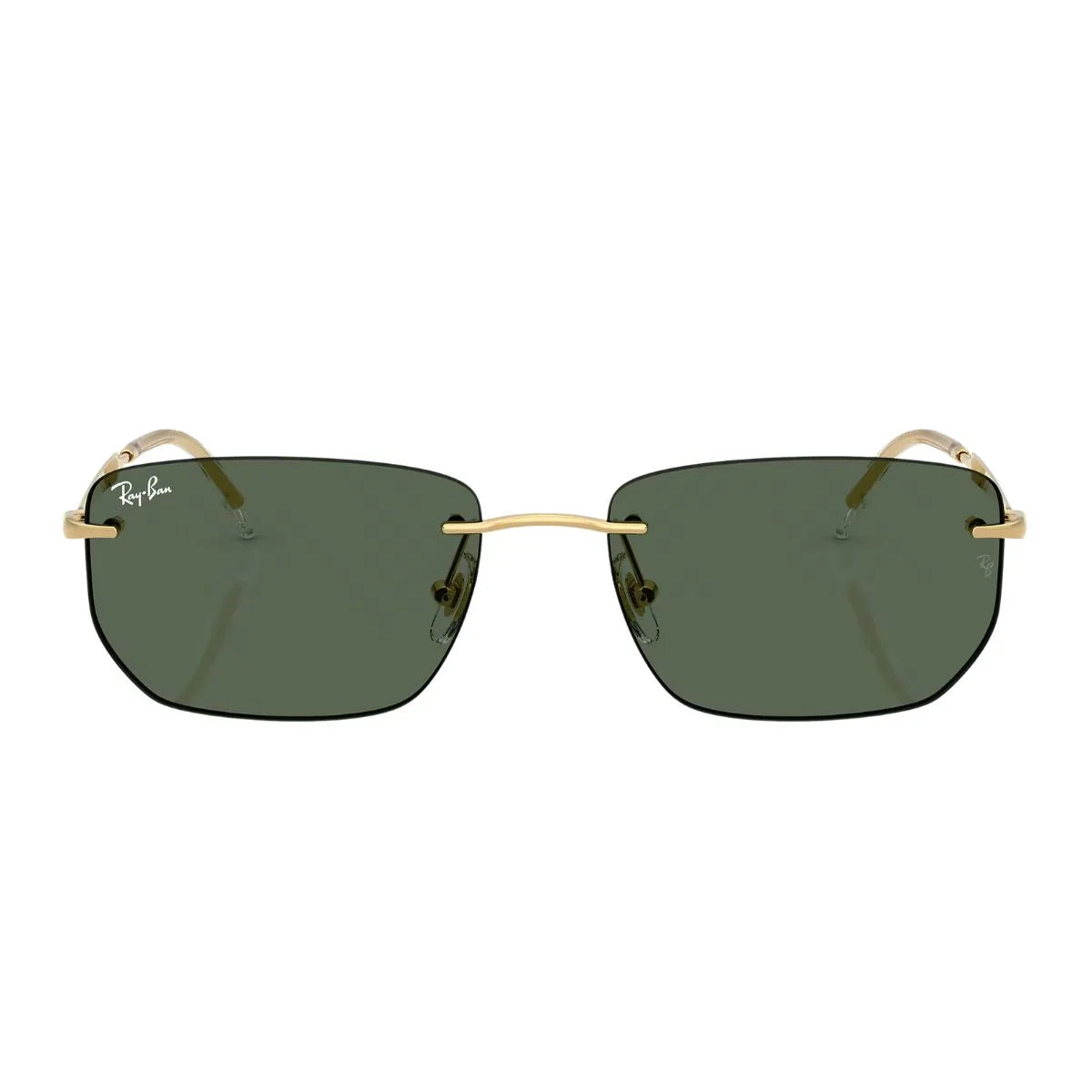 Rayban Sunglass RB 3768 001/71 in premium gold color, stylish rayban shades for men & women featuring rectangle shape design. Top raybans sunglasses men & women trending rayban brand eyewear optorium.
