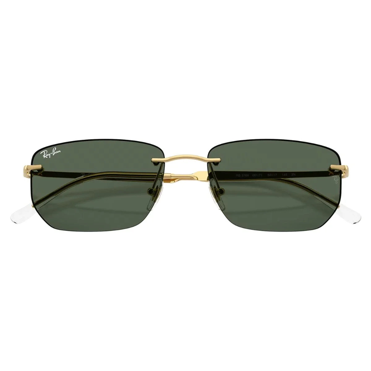 Premium Rayban Sunglass RB 3768 001/71 gold frame, top rayban shades for men & women with rectangle shape design. Popular raybans sunglasses from iconic rayban brand eyewear collection optorium.